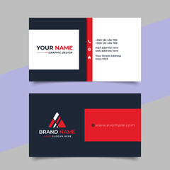 Creative modern red business card design  name card corporate visiting card and simple clean template vector design