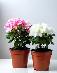 Fototapeta premium Two potted azaleas