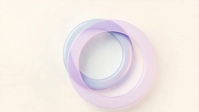 Elegant Interlocking Pastel Rings in a Seamless Loop.