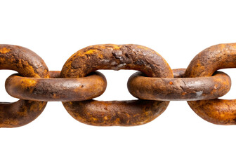 rusty metal chain png image on transparent background