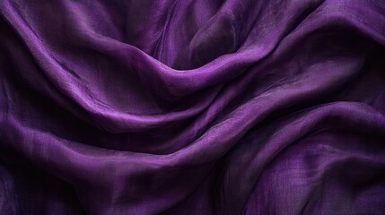 Obraz premium Close-up view of draped purple fabric texture