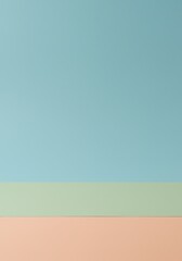 Fototapeta premium Minimalist Pastel Background with Three Tones for Product Presentation