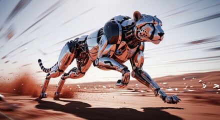 Cybernetic Cheetah - A Fusion of Nature and Technology in Motion.
