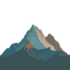 Alps mountain minimal flat vector illustration