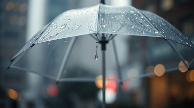 Clear umbrella rain drops rainy weather protection transparent umbrella rainy day umbrella water droplets