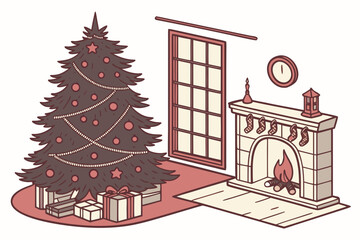 christmas tree with gifts