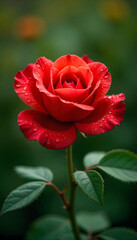 red rose in garden