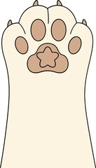 White and Pink Cat Paw