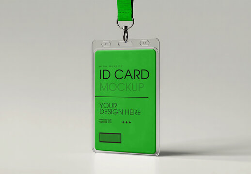 Hanging ID Card Mockup