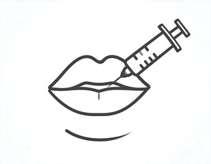 Lips receiving injection