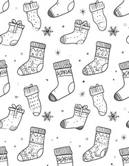 Christmas sock pattern