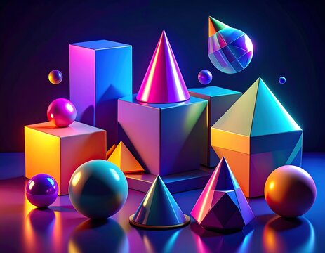 Colorful geometric shapes