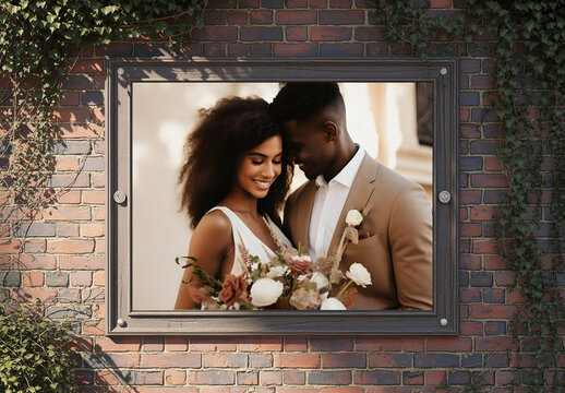 Photorealistic Image Square Frame Mockup