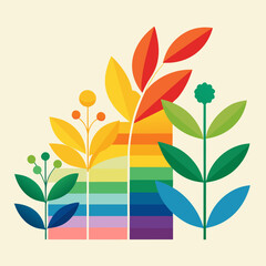 set of autumn leaves vector