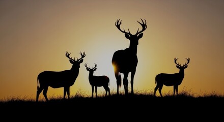 silhouette of a deer
