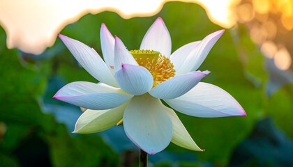 Lotus flower at dawn