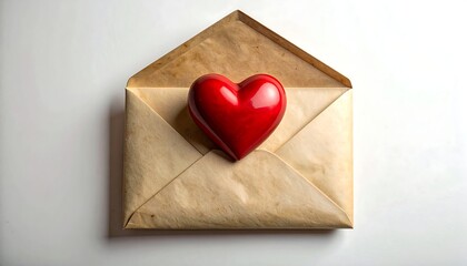 Love letter in aged envelope