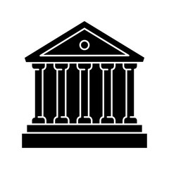 Fototapeta premium Bank vector icon on white background