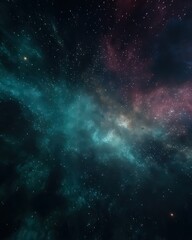Abstract Cosmic Nebula With Deep Space Stars
