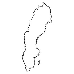 map of sweden line