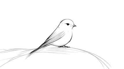 A long-bodied bluebird, its body oriented to the right of the image, facing forward. A series of minimalist line drawings, focusing on form and silhouette
