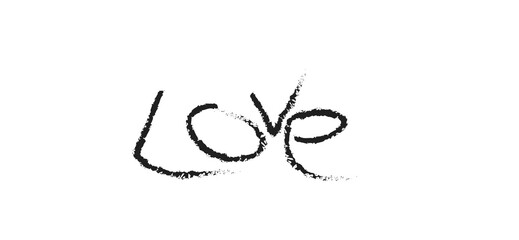 Beautifully hand drawn word love