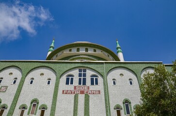 Türkiye, Side, August 23, 2025 Fatih Camii Mosque in Side