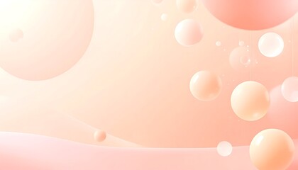 Warm Peach Pastel Background Abstract Bubbles and Soft Hues
