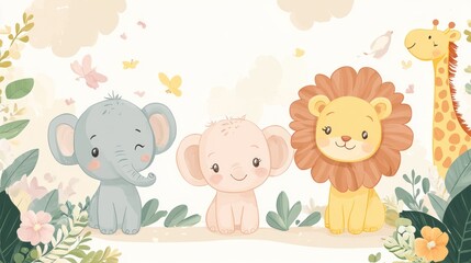 Cute animal illustration