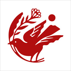 vector image of a bird