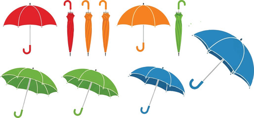 I see this second image also features a collection of umbrellas, but in different colors and arrangements compared to the first one: