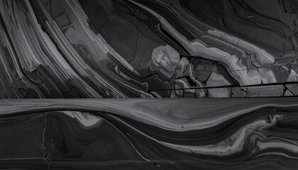 Abstract grayscale liquid artwork