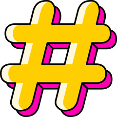 Obraz premium Colorful Hastag Vector