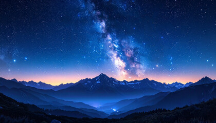 満天の星空　背景素材　風景