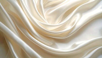 Obraz premium Elegant creamy fabric, softly draped, showing rich texture and sheen