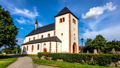 Church in a sunny landscape