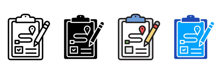 paperwork Icon Set Multiple Style Collection. Document, Folder, Clipboard, Pen, Pencil, Paper, File, Contract, Stamp, Envelope, Calendar, Checklist, Spreadsheet, Archive, Report, Signature, Receipt, I