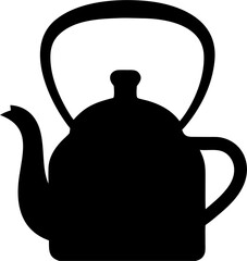 Teapot Pour Silhouette Vector Icon Illustration Design
