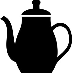 Teapot Pour Silhouette Vector Icon Illustration Design