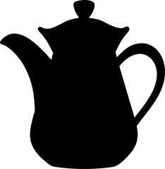 Teapot Pour Silhouette Vector Icon Illustration Design