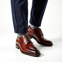 Stylish Brown Dress Shoes with Formal Trouser Outfit for Men