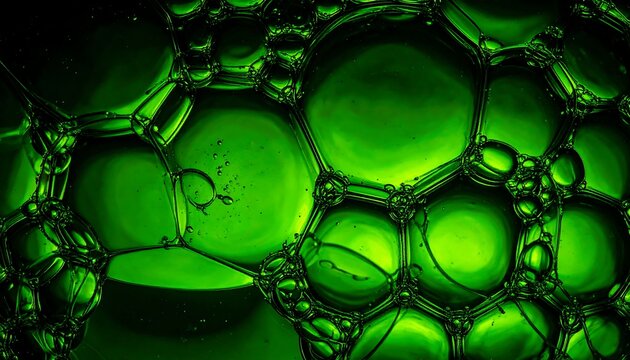 Abstract green bubble pattern