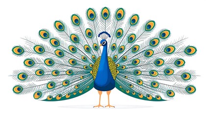 Colorful peacock illustration