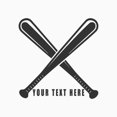 Baseball bat monogram logo, Baseball championship logo design, inspiration, Template, Baseball Logo,
Bold, Playful, Training Logo Design, Sport, Crossed baseball bats, silhouette, Vector illustration,