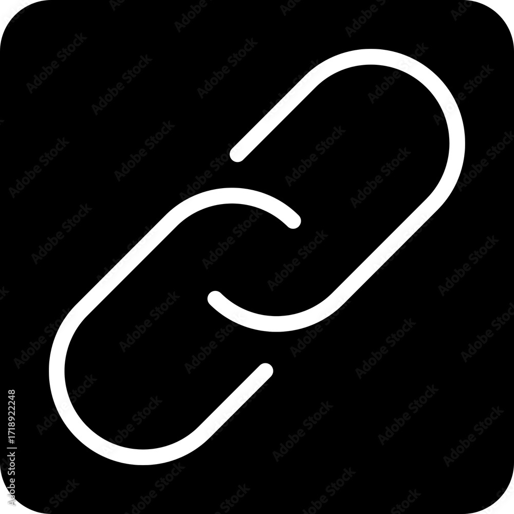 Poster broken chain link symbol for disconnect and remove hyperlink