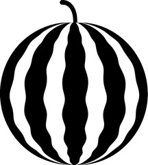 Watermelon Silhouette Vector Fruit Icon Illustration