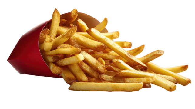 Crispy French Fries in Red Cone