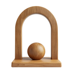 wooden podium product stand empty display abstract wooden minimal pedestal luxury natural product placement ,isolated on a white background