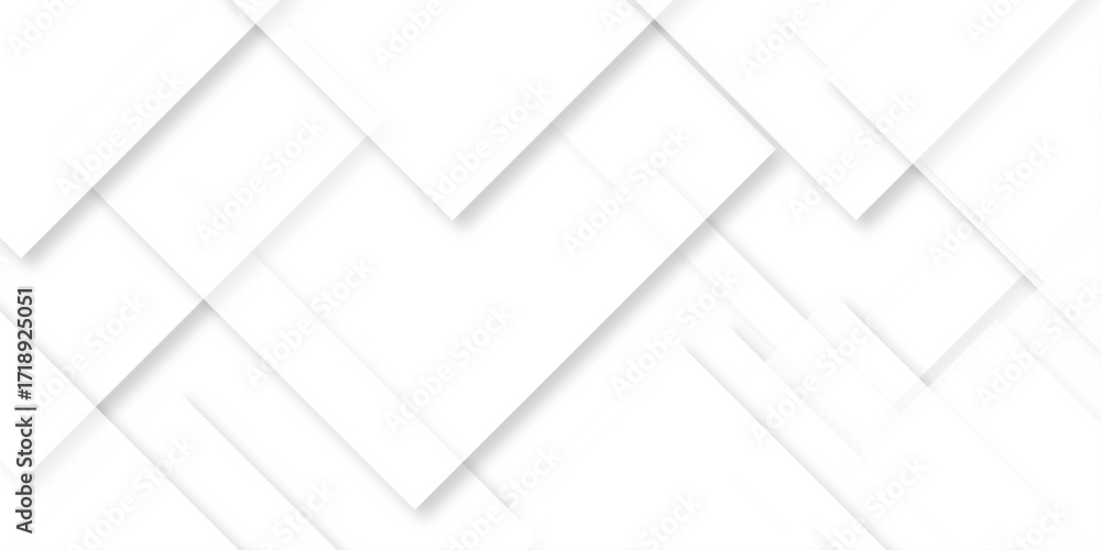 Poster modern abstract white background design with layers of textured white transparent material, minimal 
