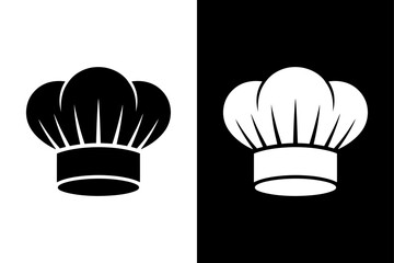 Toque or Cook Hat Silhouette Vector. Chef Hat Clipart Illustration